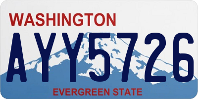 WA license plate AYY5726