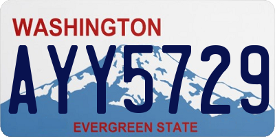 WA license plate AYY5729