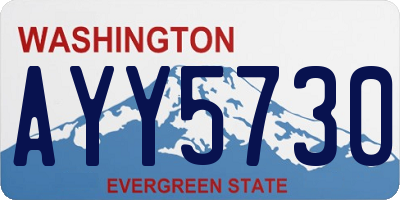 WA license plate AYY5730