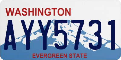 WA license plate AYY5731