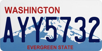 WA license plate AYY5732