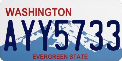 WA license plate AYY5733