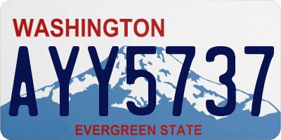 WA license plate AYY5737