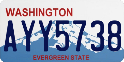 WA license plate AYY5738