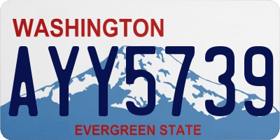 WA license plate AYY5739