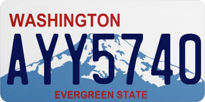 WA license plate AYY5740