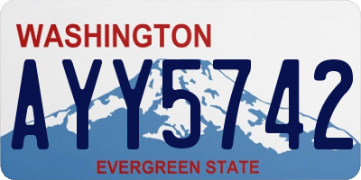 WA license plate AYY5742