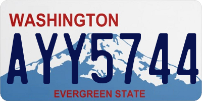 WA license plate AYY5744