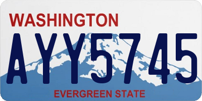 WA license plate AYY5745