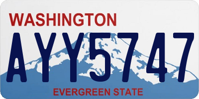 WA license plate AYY5747