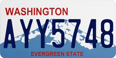 WA license plate AYY5748