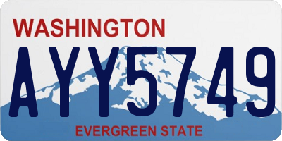 WA license plate AYY5749