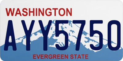 WA license plate AYY5750