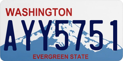 WA license plate AYY5751