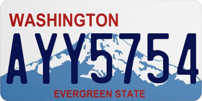 WA license plate AYY5754