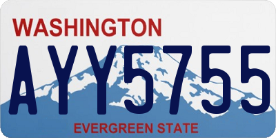 WA license plate AYY5755