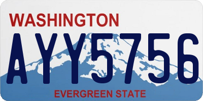 WA license plate AYY5756