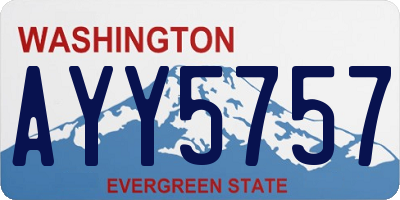 WA license plate AYY5757