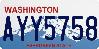 WA license plate AYY5758