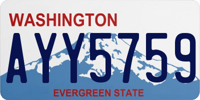 WA license plate AYY5759