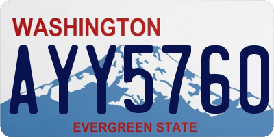 WA license plate AYY5760