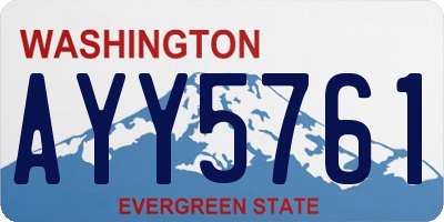 WA license plate AYY5761