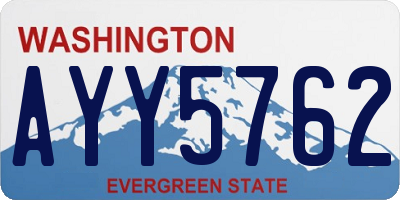 WA license plate AYY5762