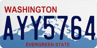 WA license plate AYY5764