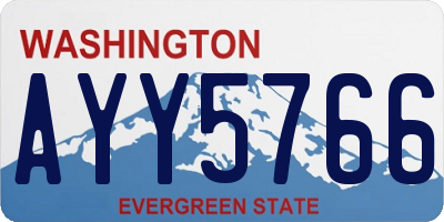 WA license plate AYY5766