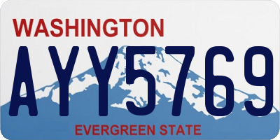 WA license plate AYY5769