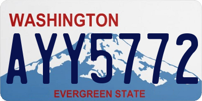 WA license plate AYY5772