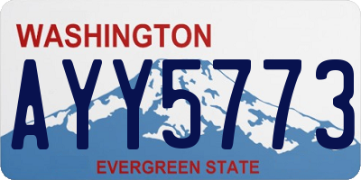 WA license plate AYY5773