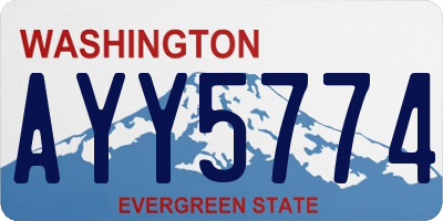 WA license plate AYY5774