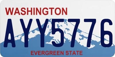 WA license plate AYY5776