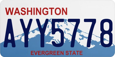 WA license plate AYY5778