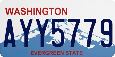 WA license plate AYY5779