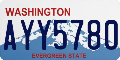 WA license plate AYY5780