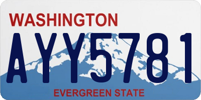 WA license plate AYY5781