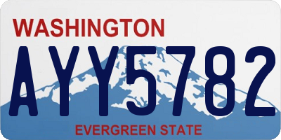 WA license plate AYY5782