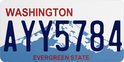 WA license plate AYY5784