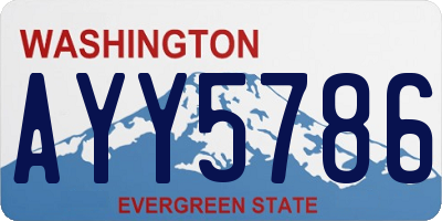 WA license plate AYY5786