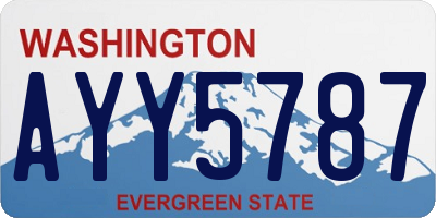 WA license plate AYY5787