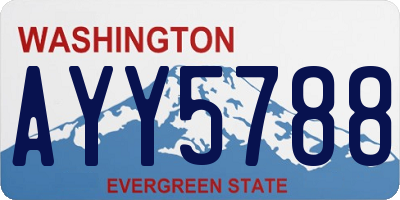 WA license plate AYY5788