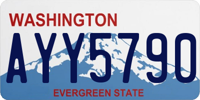 WA license plate AYY5790