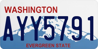 WA license plate AYY5791