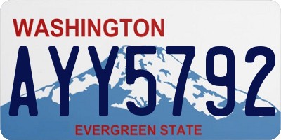 WA license plate AYY5792