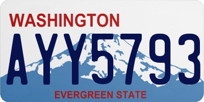 WA license plate AYY5793