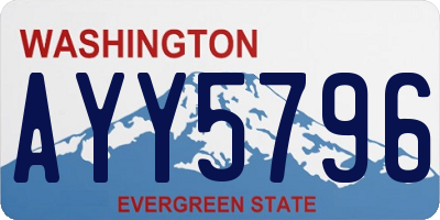 WA license plate AYY5796