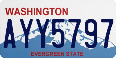 WA license plate AYY5797