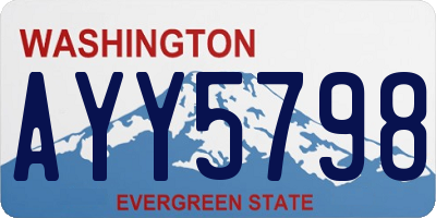 WA license plate AYY5798